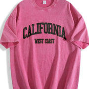 California West Coast Vintage Washed T-Shirt in Red
