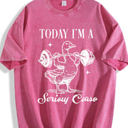 Today I'm a Serious Goose Vintage Washed T-Shirt in Red
