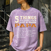 5 Things You Should Know About My Papa Vintage Washed T-Shirt in Purple
