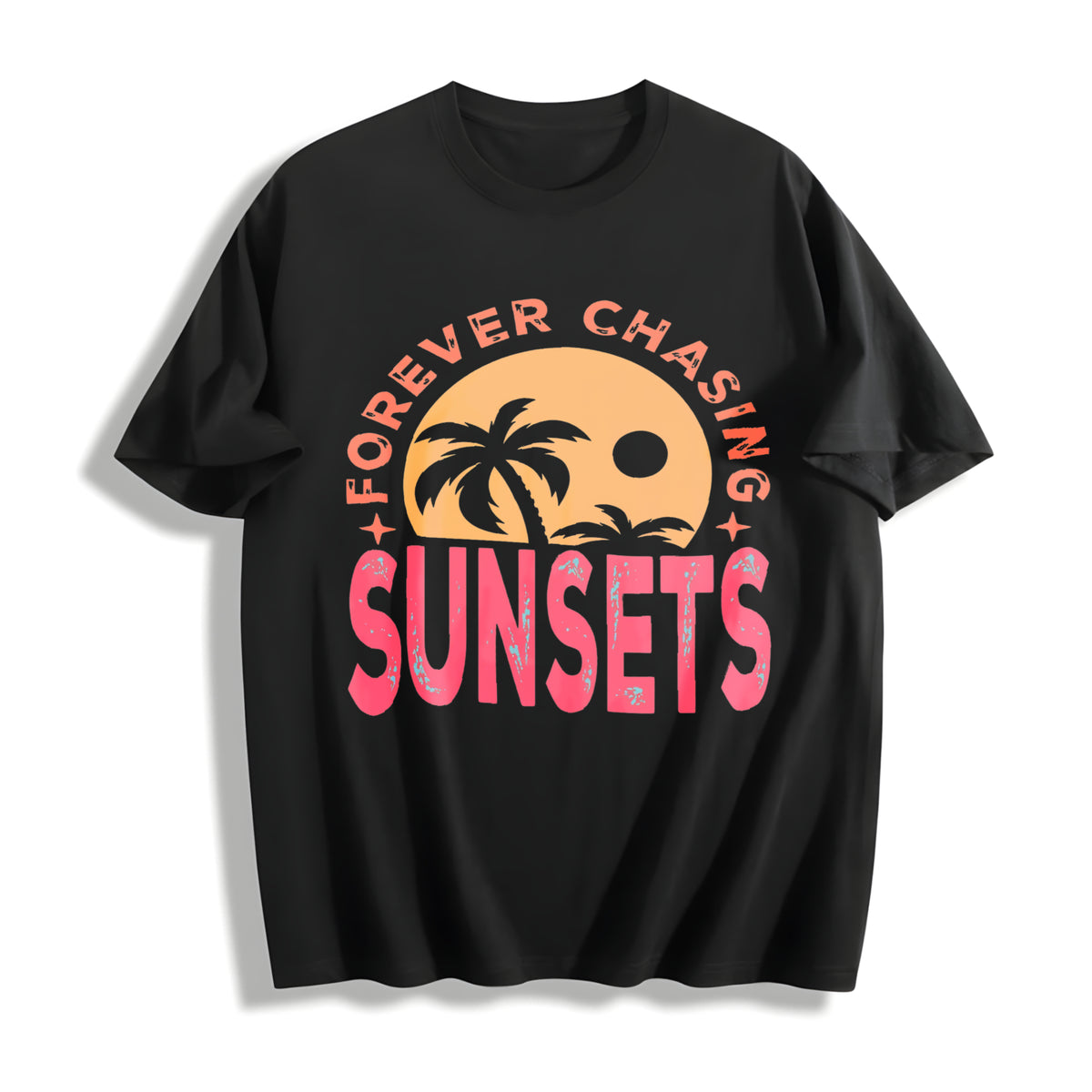 Letter & Heart for All Seasons Cotton T-Shirt in Black