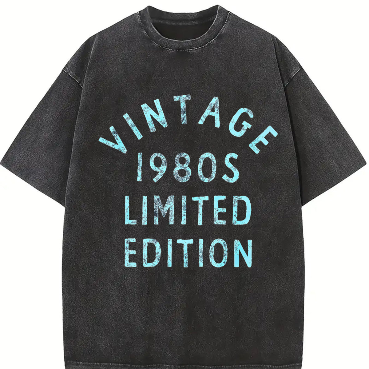 1980s 1980 Theme Classic for Ladies Cute Ladies Novelty Vintage Washed T-Shirt in Black
