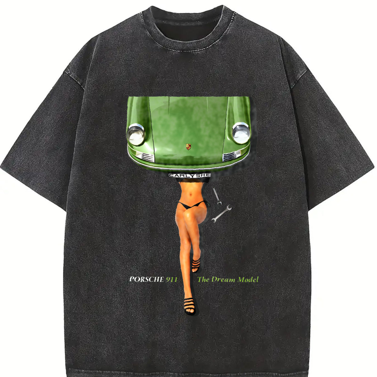 The Dream Model 911 Vintage Washed T-Shirt in Black