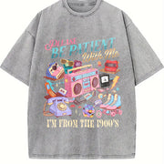 90s Throwback 90s Country Vintage Washed T-Shirt in Gray