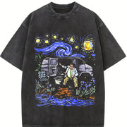 Fun: Loose- Swear Birthday Vintage Washed T-Shirt in Black
