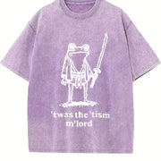 It Was the Tism Frog Vintage Washed T-Shirt in Purple
