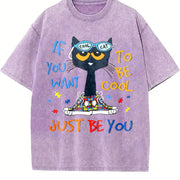 Be If You Want Vintage Washed T-Shirt in Purple