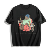 It's Past My Bedtime Sleepy Bear Cotton T-Shirt in Black