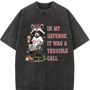 Feral Baseball Mom Vintage Washed T-Shirt in Black