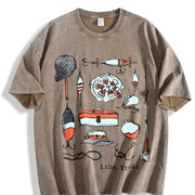 Fishing Lures Trade Vintage Washed T-Shirt in Brown