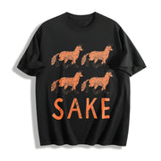 Four Fox Sake Cotton T-Shirt in Black