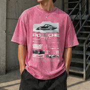 Porsche Performance Vintage Washed T-Shirt in Red