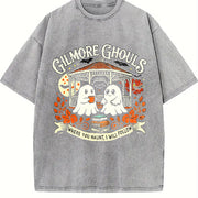 Cute Gilmore Ghouls Vintage Washed T-Shirt in Gray