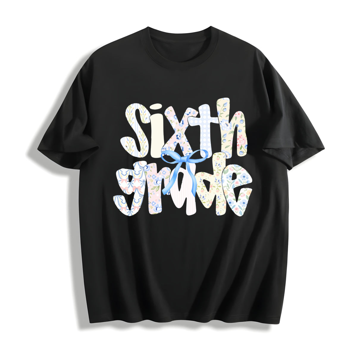 Sixth Grade Teacher Cotton T-Shirt in Black