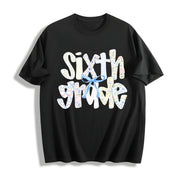 Sixth Grade Teacher Cotton T-Shirt in Black