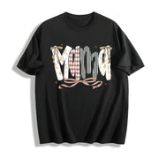Mama Duck Mom Cotton T-Shirt in Black