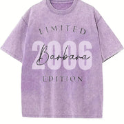 Personalized 2006 20th Birthday for Girl Vintage Washed T-Shirt in Purple