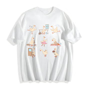Silly Goose Ballet Cotton T-Shirt in White