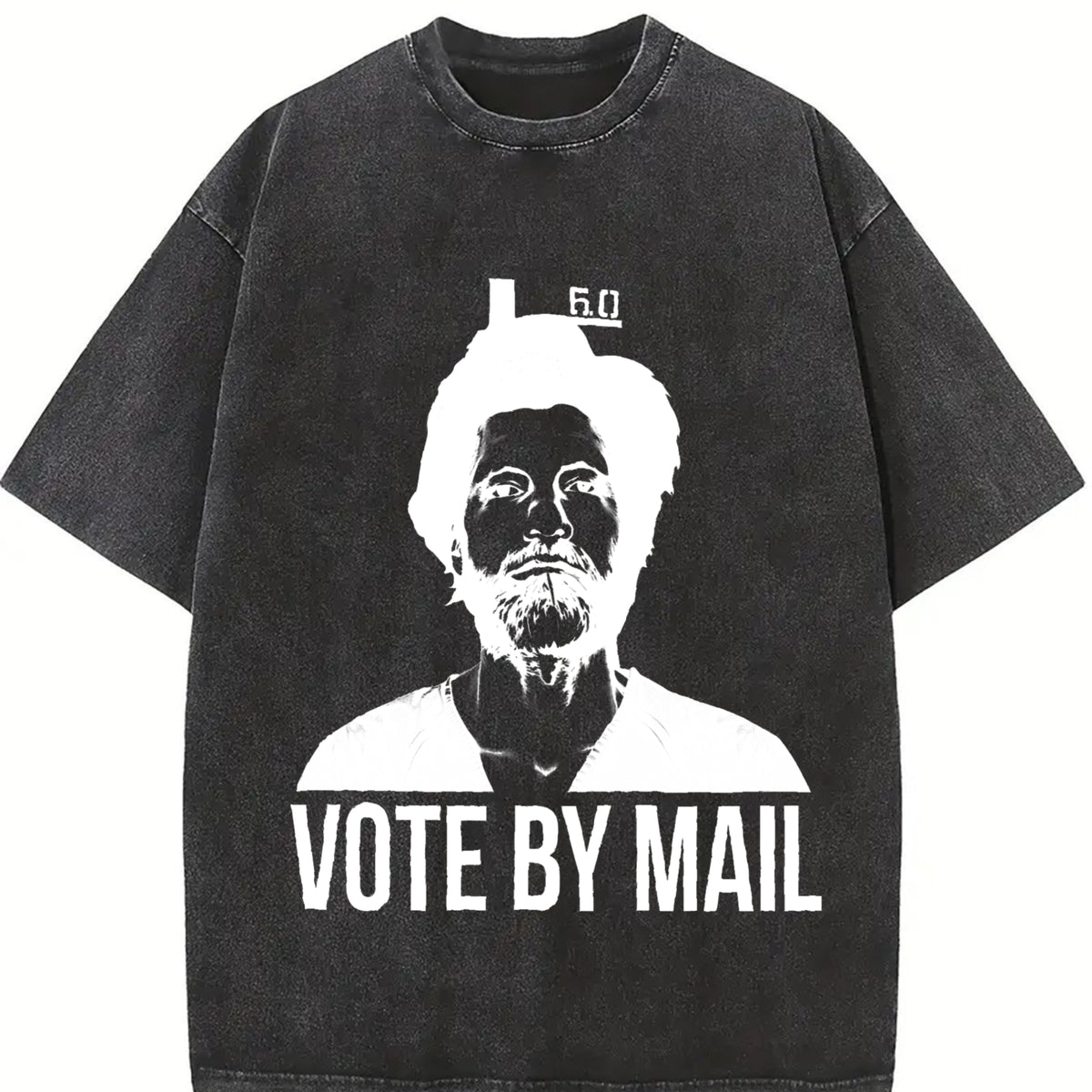 Vote by Mail Ted Kaczynski: Political Meme Vintage Washed T-Shirt in Black