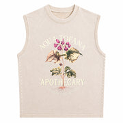Aqua Tofana Feminist Apothecary Vintage Washed Tank Top in Beige