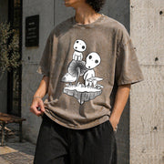 Spirited Away Studio Ghibli Vintage Washed T-Shirt in Brown