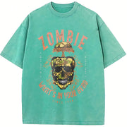 Retro Music Rock Band Concert vintage washed oversized T-shirt in Blue