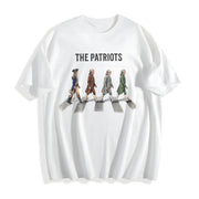 The Patriots Founding Fathers Iconic Zebra Crossing Cotton T-Shirt in White