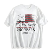 250th America Anniversary Cotton T-Shirt in White
