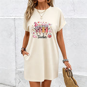 OfftheShoulder Maxi Dress with Cute Pencil Cotton T-Shirt in White