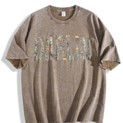 Retro Camo Western Camouflage Western Concert vintage washed oversized T-shirt in Brown