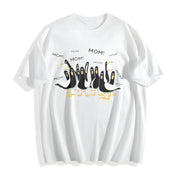 Mom Mom Mom Cotton T-Shirt in White