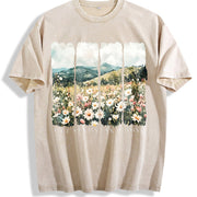 Let Kindness Bloom Vintage Washed T-Shirt in Beige