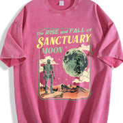 Rise and Fall at Sanctuary Moon Vintage Washed T-Shirt in Red