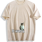 It Was a Joke Vintage Washed T-Shirt in Beige
