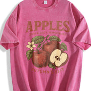 Apples Autumn's Best Vintage Washed T-Shirt in Red