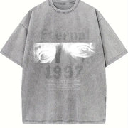 Sleeveless Tank Eternal 1997 Eye Portrait Gym Muscle Vest Vintage Washed T-Shirt in Gray
