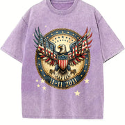 Coastal Granddaughter Urban Explorer Statement Sun-faded Vintage Washed T-Shirt in Purple