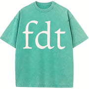 Subtle Anti Trum FDT Vintage Washed T-Shirt in Blue