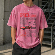 Ferrari F40 Vintage Washed T-Shirt in Red