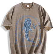 Leisure When you go through deep water I will be with you vintage washed oversized T-shirt in Brown