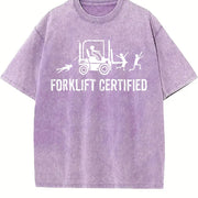 Forklift Certified Vintage Washed T-Shirt in Purple
