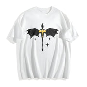 Fourth Wing Basgiath War College Cotton T-Shirt in White