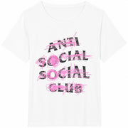 Anti Social Club Slightly Elastic Cotton T-Shirt in White