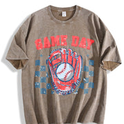 Charm for Game Day Vintage Washed T-Shirt in Brown
