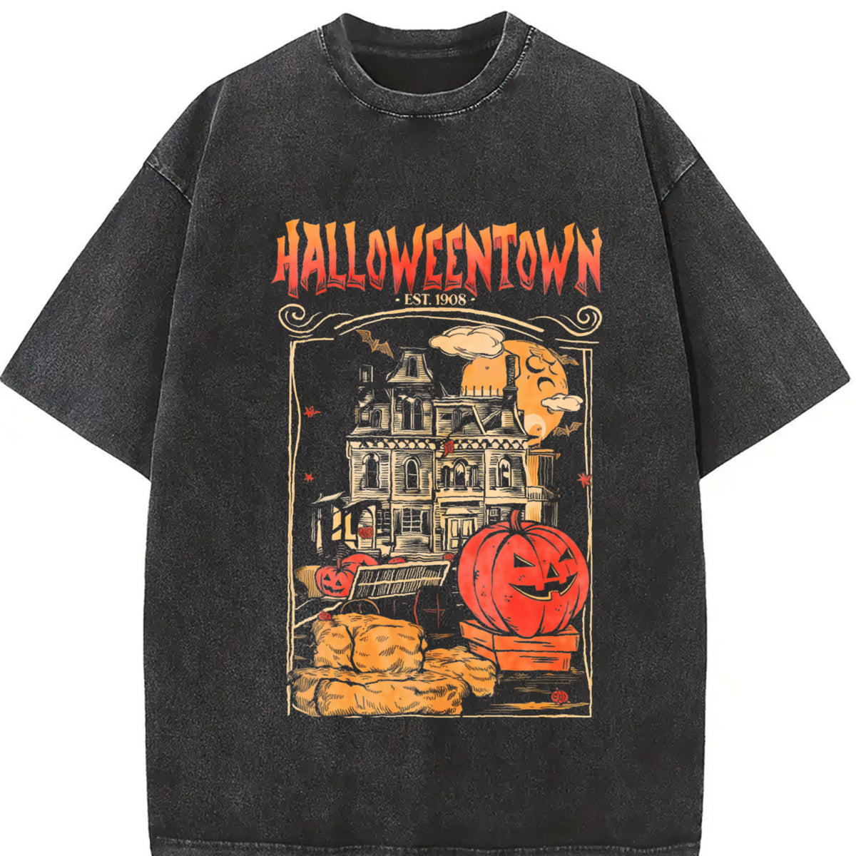 Halloweentown 1998 Vintage Washed T-Shirt in Black