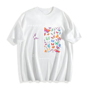 Jesus Butterflies God's Plan Cotton T-Shirt in White