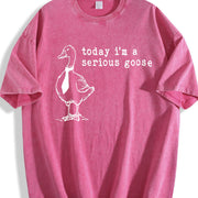 Today I'm a Serious Goose Vintage Washed T-Shirt in Red