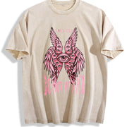 Be Not Afraid Luke 2:10 Angel -BLACK FRIDAYVintage Heavy vintage washed oversized T-shirt in Beige