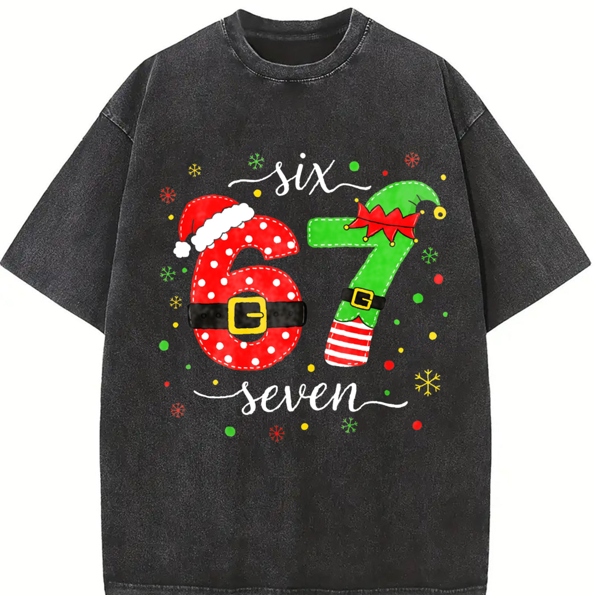 Six Seven Vintage Washed T-Shirt in Black