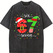 Six Seven Vintage Washed T-Shirt in Black