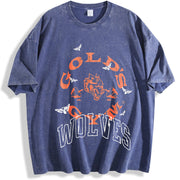 Sport Gold Gym and Batik vintage washed oversized T-shirt in Blue